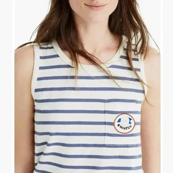 Madewell Fruitsticker Patch Stripe Tank Size S - Picture 3 of 6